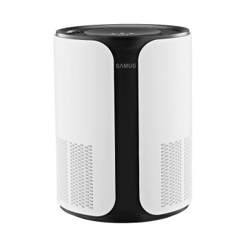 Purificatoare de aer Samus, 25 W, 150 m3/h, acoperire 18 mp, Wi-Fi, ionizare aer, metal/ABS, Alb