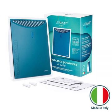 Purificator de aer cu generator de plasma Vitammy Air + PA600, filtru HEPA 1, 2 viteze, fabricat in Italia