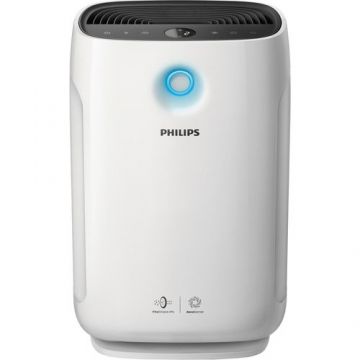 Purificator Philips AC2889/10, CADR 333 mc/h, AeraSense, VitaShield, Clean Home+, Filtru HEPA si Carbon activ, 3 straturi de filtre, Senzor calitate aer, Display digital, 39mp, Alb