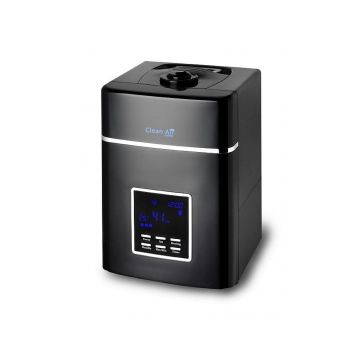 Umidificator si purificator Clean Air Optima CA604 black, Ionizare, Display, Timer, Rata umidificare 400ml/ora, Consum 38-138W/h