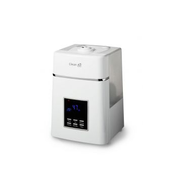 Umidificator si purificator Clean Air Optima CA604 white, Ionizare, Display, Timer, Rata umidificare 400ml/ora, Consum 38-138W/h