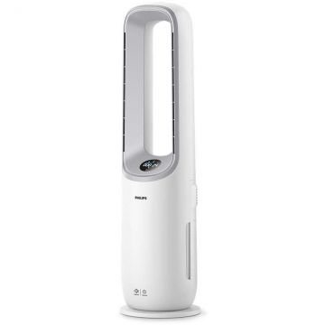Purificator Aer 2-in-1 CADR 270mc/h Filtru HEPA Carbon Activ AeraSense AI Mod Nocturn 10 Setari Turatie Alb