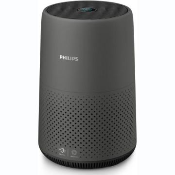 Purificator de aer compact Philips AC850/11, CADR 190 mc/h, Filtru HEPA si cu carbon activ, Mod nocturn, Negru