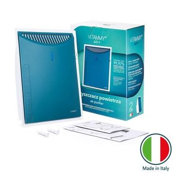 Purificator de aer cu generator de plasma Vitammy Air + PA600, filtru HEPA 1, 2 viteze, fabricat in Italia