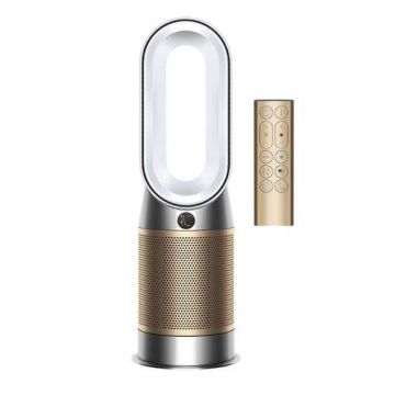 Purificator de aer Dyson Hot+Cool HP2 De-NOx, 40 W, Wi-Fi, Ventilatie, Cronometru, Incalzire, Filtru HEPA H13 (Auriu)