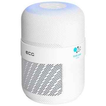 Purificator de aer ECG AP1 Compact Pearl, 30 W, Wi-Fi, 3 viteze, ionizare, aromaterapie, alb