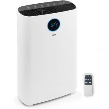 Purificator de aer N8WERK cu sistem de filtrare în 6 căi, filtru H14, 355 m³/ora | Pentru cei care suferă de alergii – filtrează polen, praf, bacterii etc.