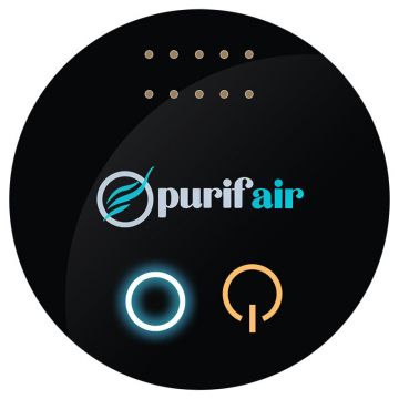 Purificator Portabil cu Ozon si Ioni Negativi, PURIFAIR, Control Tactil si Cip Inteligent pentru Economisirea Energiei - Elimina Eficient Mirosurile Neplacute de Formaldehide, Fum, Vopsea si nu numai, Silentios - Design Alb Elegant