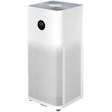 Purificator Xiaomi Mi Air Purifier 3H, Smart Wi-Fi, CADR 380m3/h, Senzor temperatura si umiditate, Senzor PM2.5, 3 straturi de filtre, Ecran OLED, 45mp, Alb
